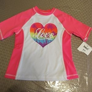 Girls rashguard swimwear top size XS